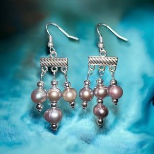 Freshwater Pearl Drop Dangle Chandelier Earrings